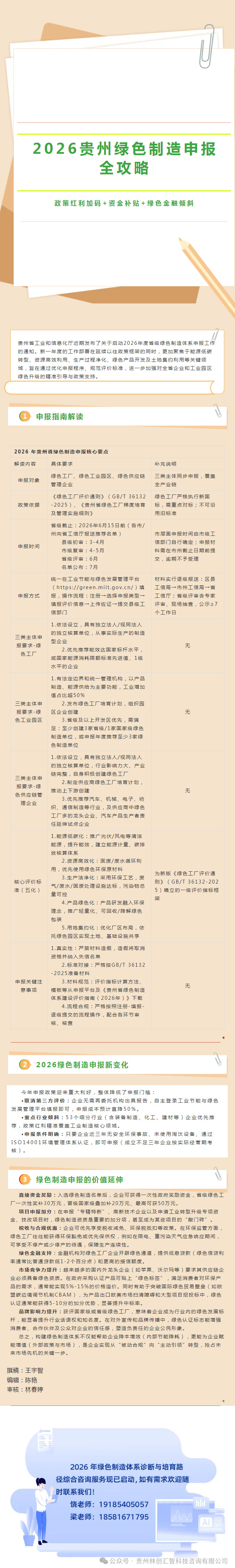 2026贵州绿色制造申报全攻略-----政策红利加码+资金补贴+绿色金融倾斜
