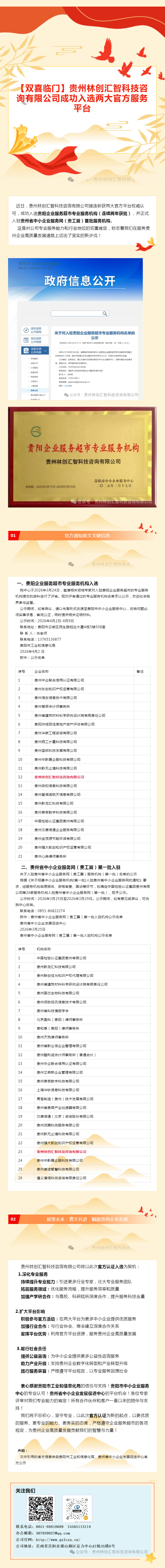 【双喜临门】官宣！贵州林创汇智科技咨询有限公司成功入选两大官方服务平台